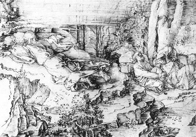 Christus op de Olijfberg door Albrecht Dürer